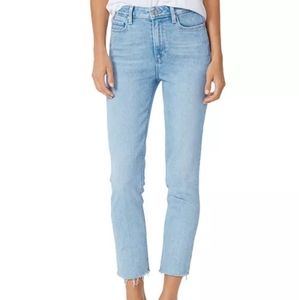 Paige Cindy Straight Ankle Jean with Raw Hem